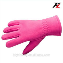 Guantes delgado del deporte del color de rosa para mujer, guantes del paño grueso y suave de la pantalla táctil